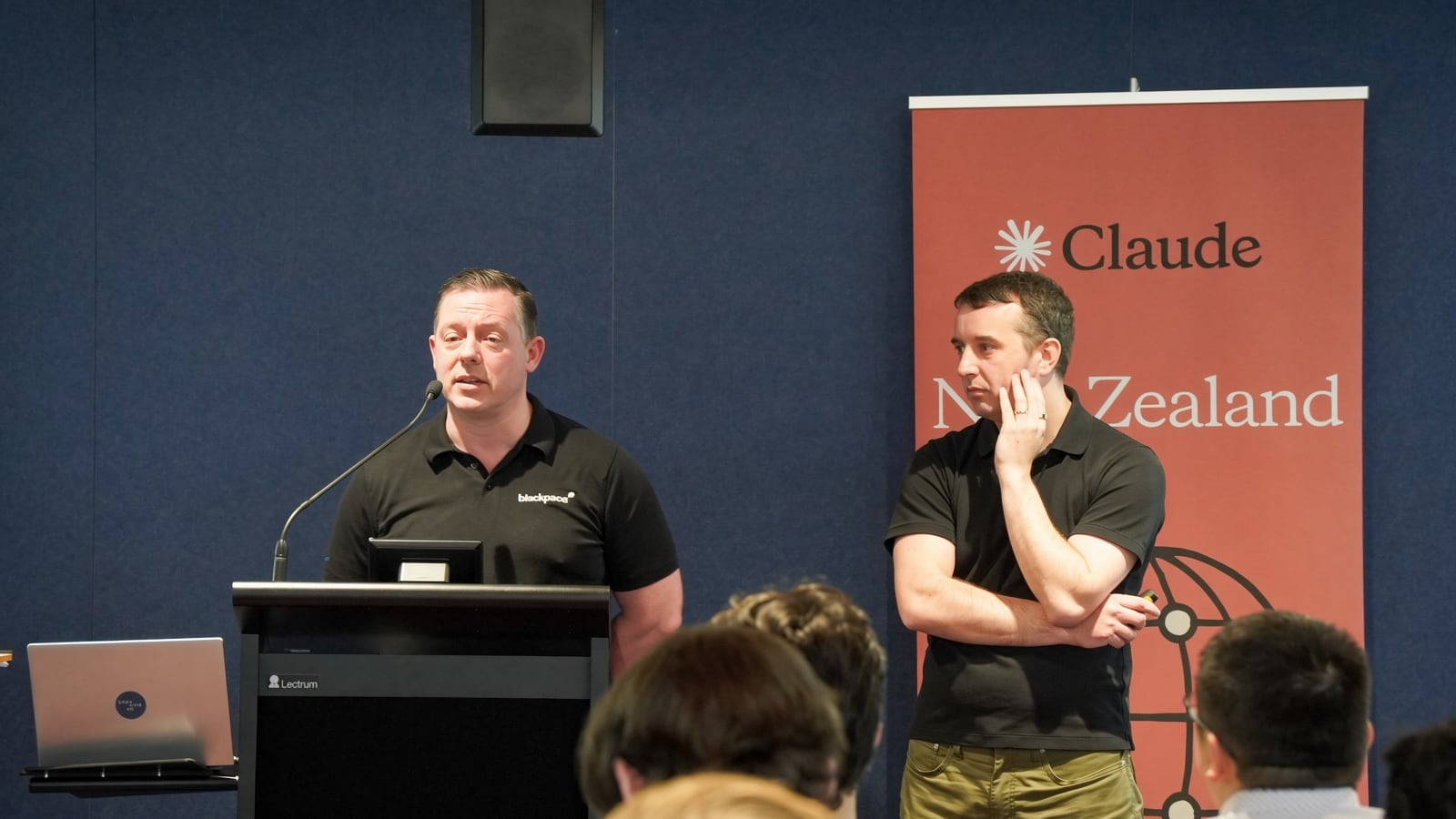 Chris Watson speaking at the Wellington Claude Impact Lab.